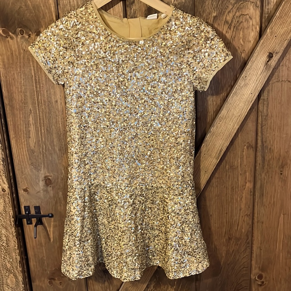 Gap kids size large, 10 gold sequin dress